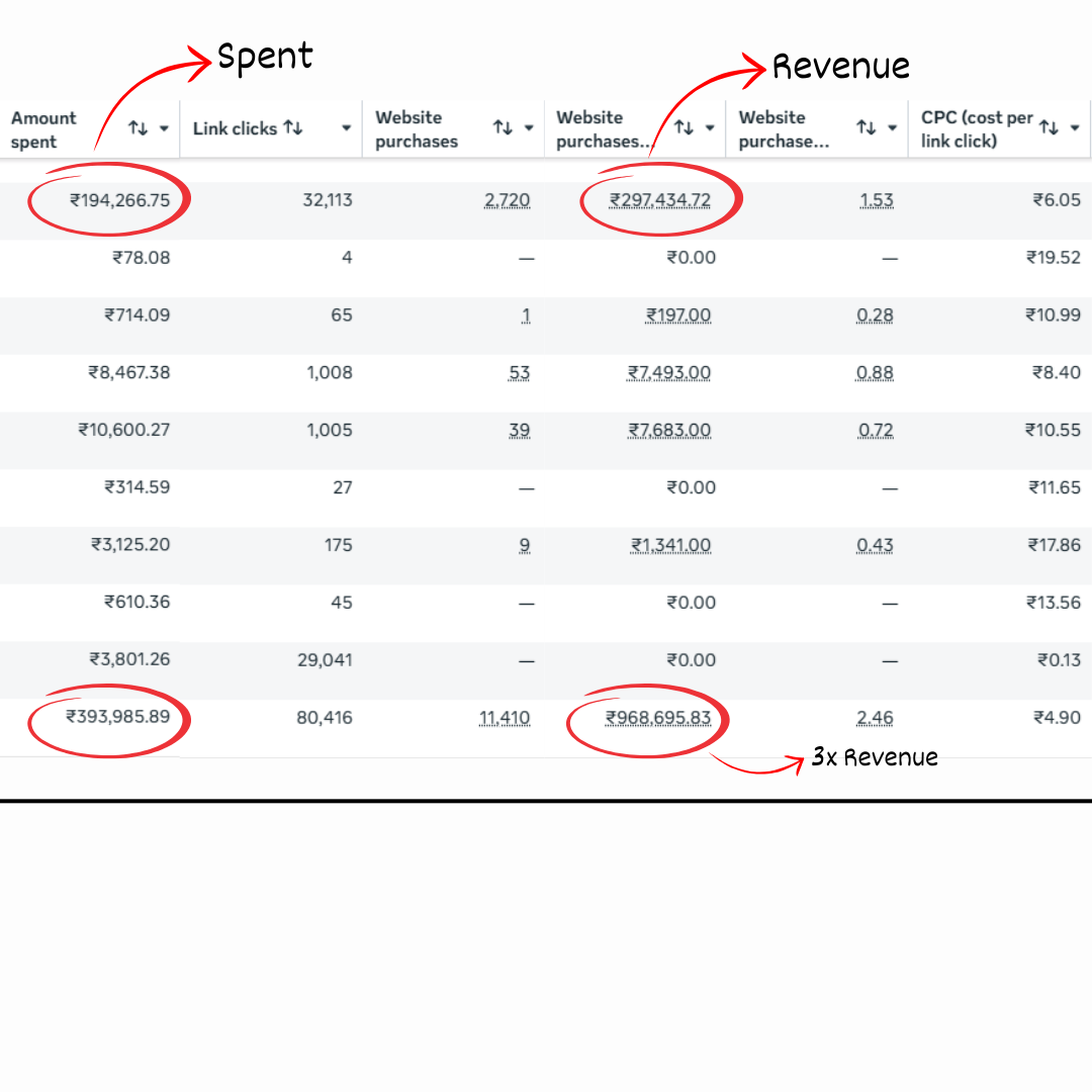 Facebook Ads results proof